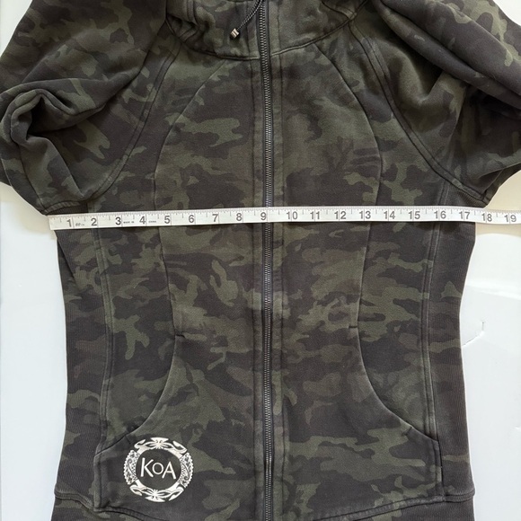 Lululemon Scuba Defined Hoodie Jacket Zip Up Camo Limited Edition Green Black 8 - Picture 9 of 12